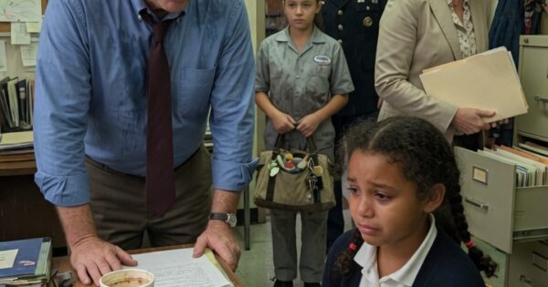 The Little Girl Was Told to Apologize for Her Father’s Name, Then Four Silver Stars Reached the Office Door