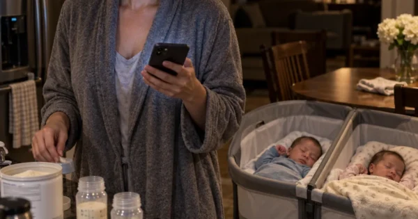 A Message on His Phone, Beside Newborn Twins — An Inspiring Family